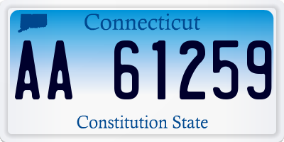 CT license plate AA61259