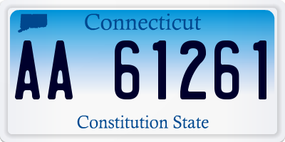 CT license plate AA61261