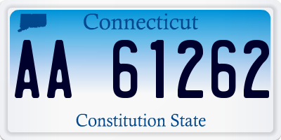 CT license plate AA61262