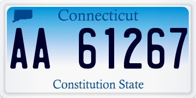 CT license plate AA61267