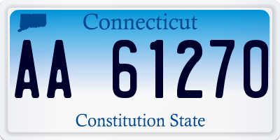 CT license plate AA61270