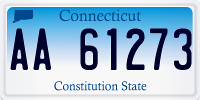 CT license plate AA61273