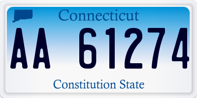 CT license plate AA61274