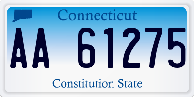 CT license plate AA61275