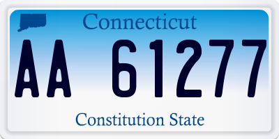 CT license plate AA61277