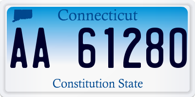 CT license plate AA61280