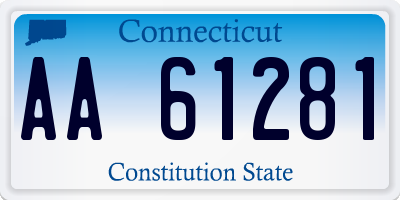 CT license plate AA61281