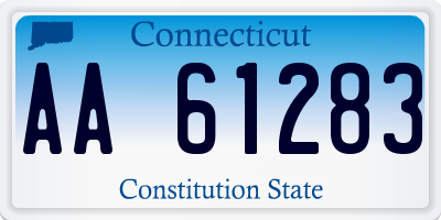 CT license plate AA61283