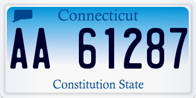 CT license plate AA61287