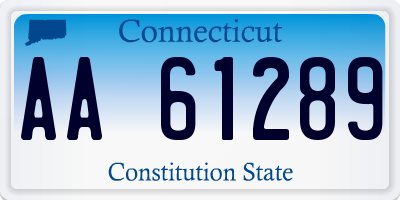 CT license plate AA61289