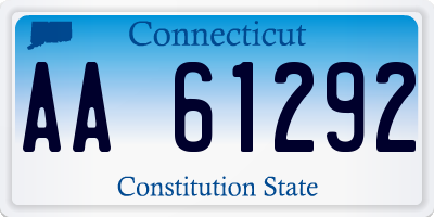 CT license plate AA61292