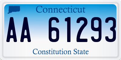 CT license plate AA61293