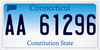 CT license plate AA61296