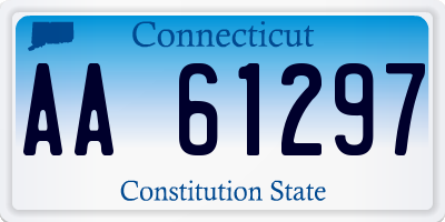 CT license plate AA61297