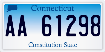 CT license plate AA61298