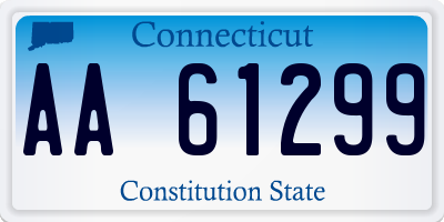 CT license plate AA61299