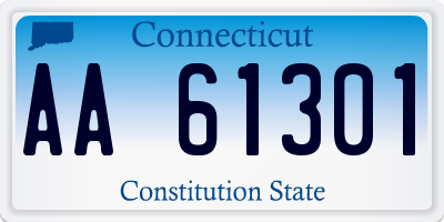 CT license plate AA61301