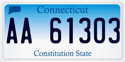 CT license plate AA61303