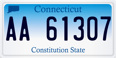 CT license plate AA61307