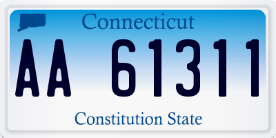 CT license plate AA61311