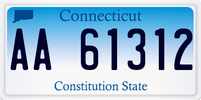 CT license plate AA61312