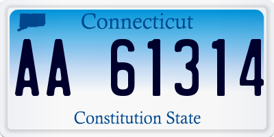 CT license plate AA61314