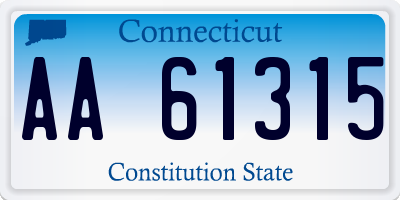 CT license plate AA61315