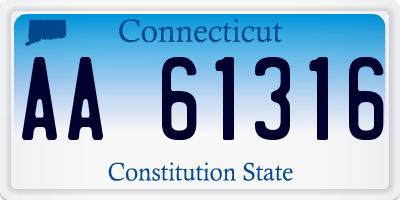 CT license plate AA61316