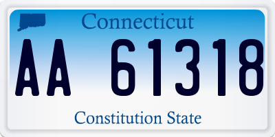 CT license plate AA61318