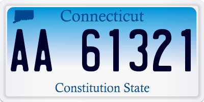 CT license plate AA61321