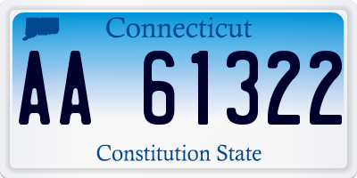 CT license plate AA61322