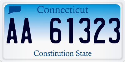 CT license plate AA61323