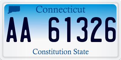 CT license plate AA61326