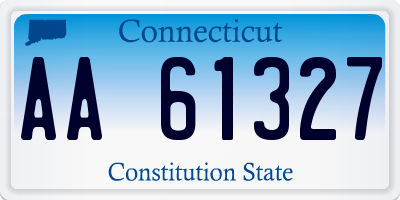 CT license plate AA61327