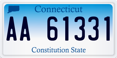 CT license plate AA61331