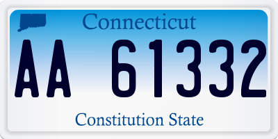 CT license plate AA61332