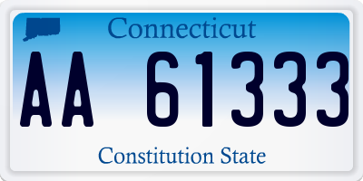 CT license plate AA61333