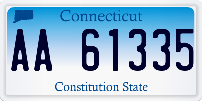 CT license plate AA61335