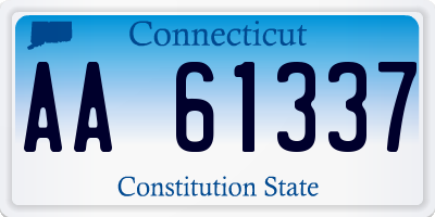 CT license plate AA61337