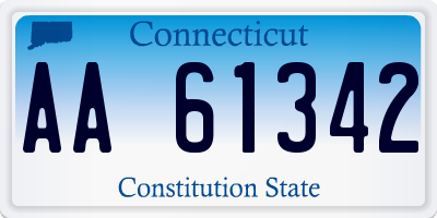 CT license plate AA61342