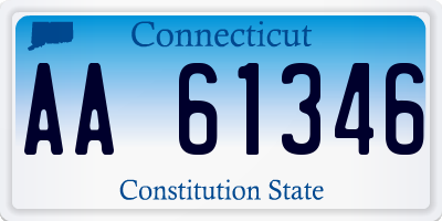 CT license plate AA61346