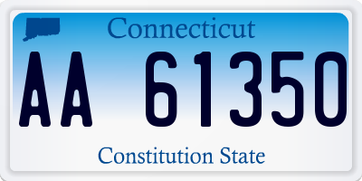 CT license plate AA61350