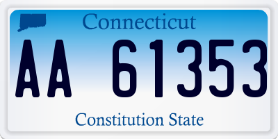 CT license plate AA61353