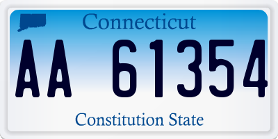 CT license plate AA61354