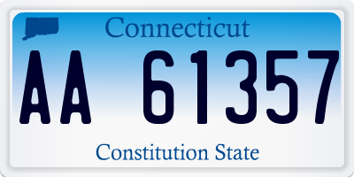 CT license plate AA61357