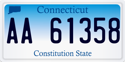 CT license plate AA61358