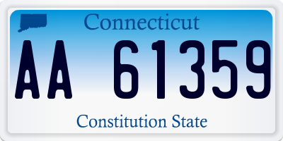 CT license plate AA61359