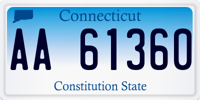 CT license plate AA61360