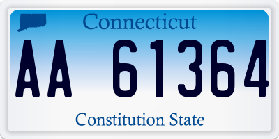 CT license plate AA61364