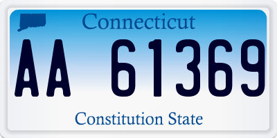 CT license plate AA61369